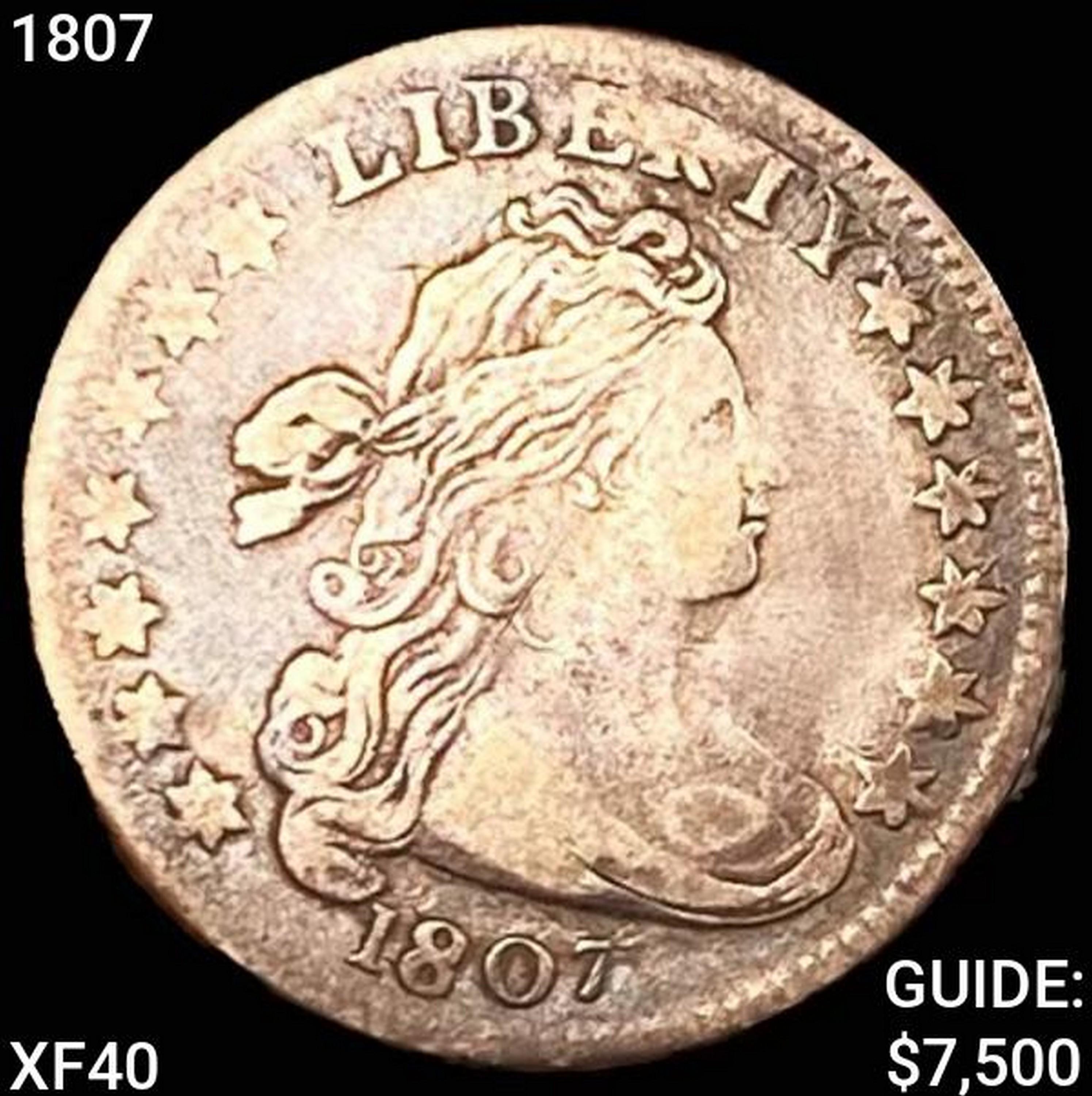1807 Draped Bust Dime NEARLY UNCIRCULATED