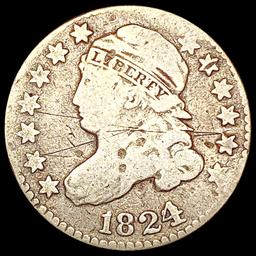1824 Capped Bust Dime NICELY CIRCULATED