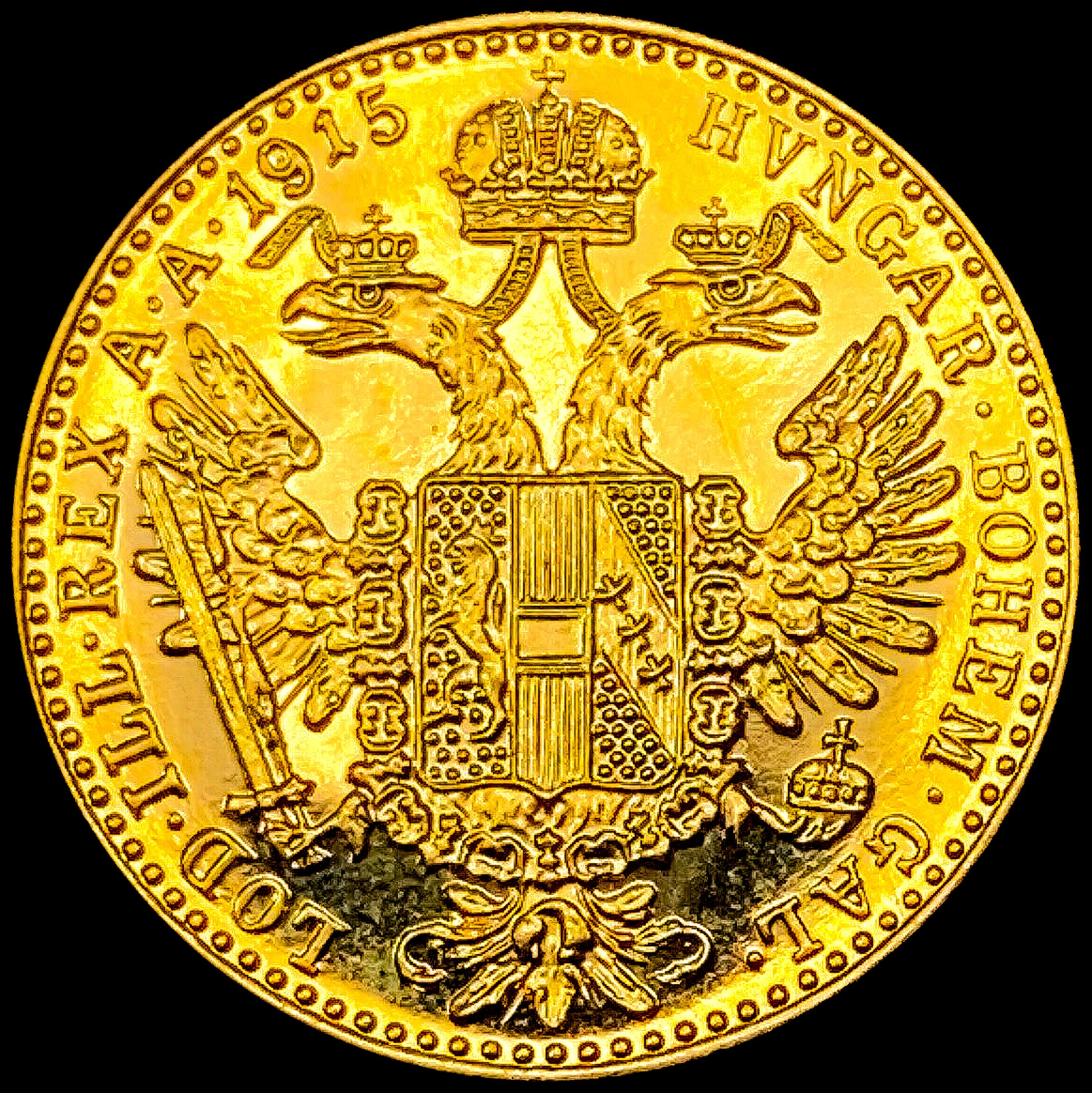 1915 Austria .1107oz Gold Ducat CHOICE BU