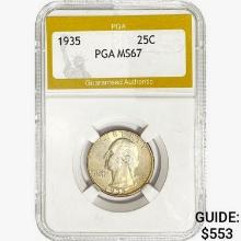 1935 Washington Silver Quarter PGA MS67