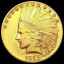 1913 $10 Gold Eagle NEARLY UNCIRCULATED