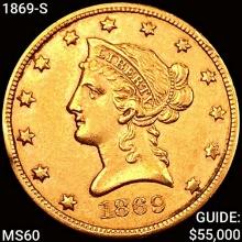 1869-S $10 Gold Eagle UNCIRCULATED