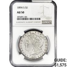 1894-S Morgan Silver Dollar NGC AU50