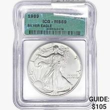 1989 Silver Eagle ICG MS69