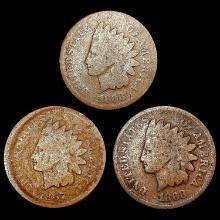 [3] Indian Head Cents [1867, [2] 1868] NICELY CIRC