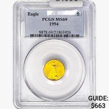 1994 $5 1/10oz. Gold Eagle PCGS MS69