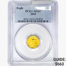 2003 $5 1/10oz. Gold Eagle PCGS MS69