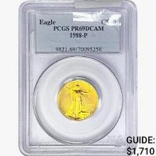1988-P $10 1/4oz. Gold Eagle PCGS PR69 DCAM