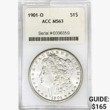1901-O Morgan Silver Dollar ACC MS63