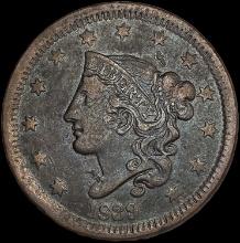 1839 Braided Hair Large Cent LIGHTLY CIRCULATED