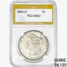 1894-O Morgan Silver Dollar PGA MS63