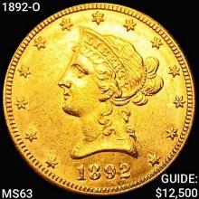 1892-O $10 Gold Eagle UNCIRCULATED