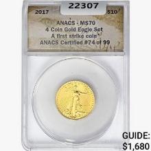 2017 $10 1/4oz. Gold Eagle ANACS MS70