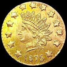 1875/3 Round BG-1058 California Gold 50C CHOICE AU