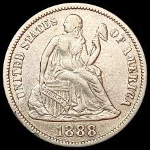 1888 Seated Liberty Dime NEARLY UNCIRCULATED