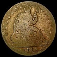 1891 Seated Liberty Half Dollar NICELY CIRCULATED