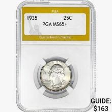 1935 Washington Silver Quarter PGA MS65+