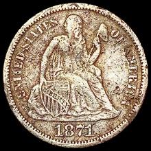 1871-S Seated Liberty Dime NICELY CIRCULATED