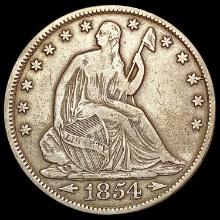 1854-O Seated Liberty Half Dollar LIGHTLY CIRCULAT
