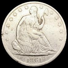 1861-S Seated Liberty Half Dollar LIGHTLY CIRCULAT
