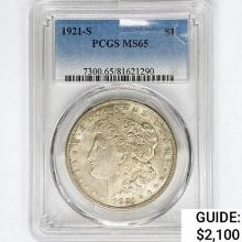 1921-S Morgan Silver Dollar PCGS MS65