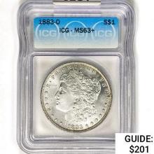 1883-O Morgan Silver Dollar ICG MS63+