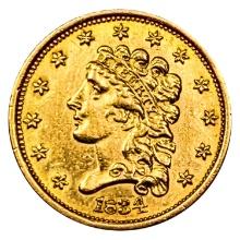 1834 $2.50 Gold Quarter Eagle
