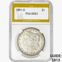 1891-O Morgan Silver Dollar PGA MS63