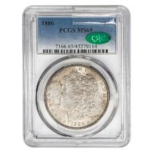 1886 CAC Morgan Silver Dollar PCGS MS65