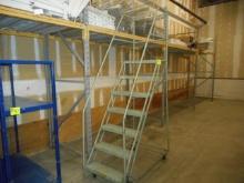 7 STEP ROLLING WAREHOUSE LADDER