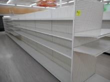 35 FT 2-SIDED WHITE SHELVING WITH 1 END CAP (PRICED PER FOOT) 72 INCHES TAL
