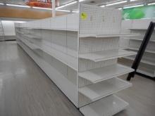 39 FT 2-SIDED WHITE SHELVING WITH NO END CAP (PRICED PER FOOT) 72 INCHES TA