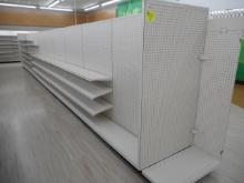 39 FT 2-SIDED WHITE SHELVING WITH NO END CAP (PRICED PER FOOT) 72 INCHES TA