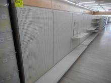 31 FT 2-SIDED WHITE SHELVING WITH 1 END CAP (PRICED PER FOOT) 60 INCHES TAL