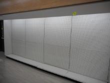 16 FT WHITE WALL SHELVING (NO SHELVES) 84 INCHES TALL