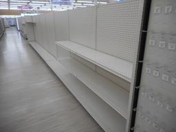 31 FT 2-SIDED WHITE SHELVING WITH 1 END CAP (PRICED PER FOOT) 60 INCHES TAL