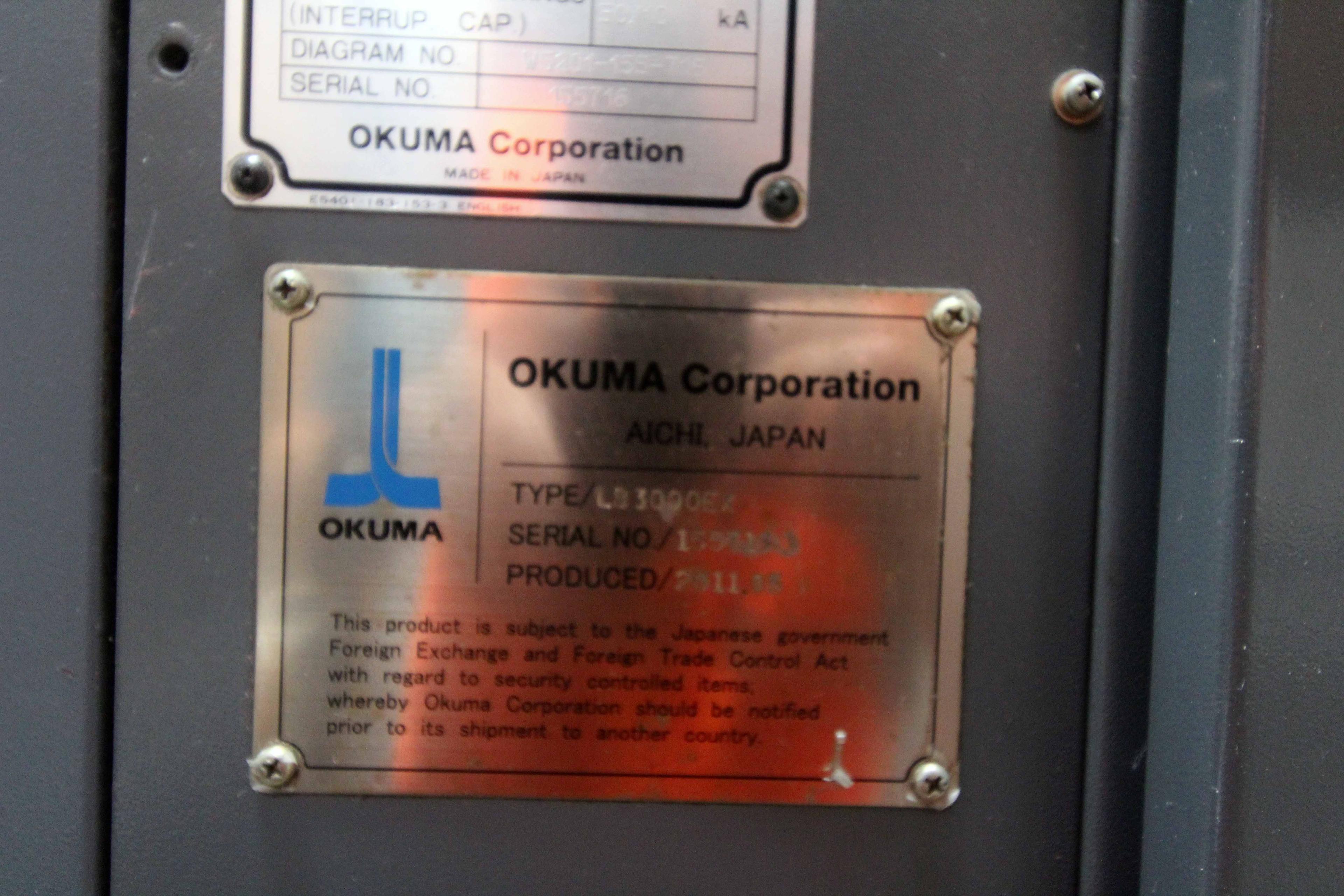 MULTI-AXIS CNC TURNING CENTER, OKUMA LB3000 EX MDL. LB3000EX-MC500, new 201