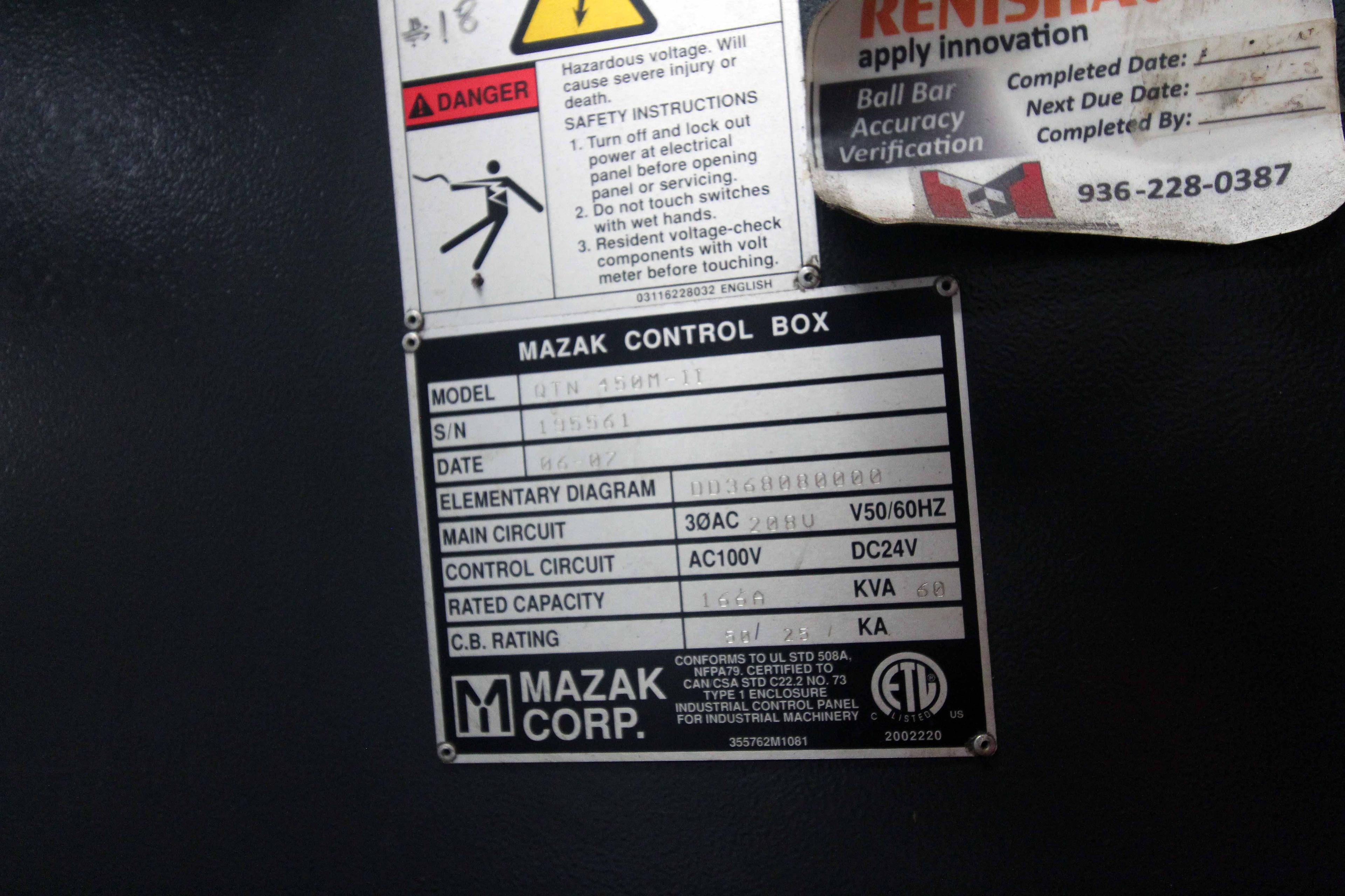 MULTI-AXIS MAZAK QUICK TURN NEXUS 450-IIM, new 2007, Mazatrol Matrix Nexus