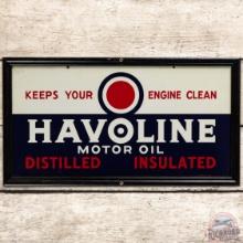 1941 Havoline Distilled Insulated Motor Oil Framed DS Tin Sign
