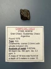 Campo Del Cielo Meteorite Piece, Argentina