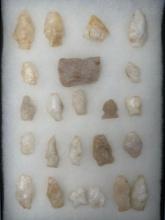 Lot of 23 Quartz Points, Found in Berks Co., PA, Ex: Kauffman Collection, Longest is 1 15/16"