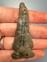 2 3/8" Onondaga Chert Meadowood Blade, Found on North Side of Seneca River, West of Bonta Bridge