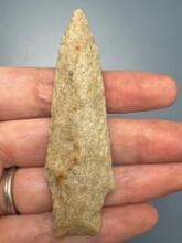 3" Quartzite Bare Island Point, Found in Northampton Co., PA by the Burley Family, Ex: Burley Museum