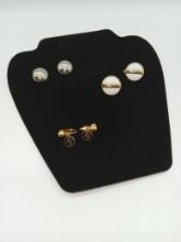 3 Pair 1960's-70's Earrings