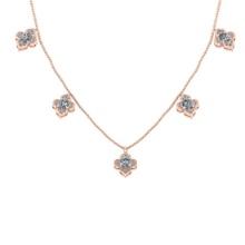 5.99 Ctw VS/SI1 Diamond 14K Rose Gold Yard Necklace