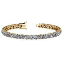 Certified 14.85 Ctw Diamond SI2/I1 Bracelet 14K Yellow Gold Made In USA