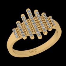 0.25 Ctw VS/SI1 Diamond 14K Yellow Gold Engagement Ring