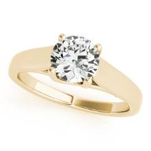 Certified 0.60 Ctw SI2/I1 Diamond 14K Yellow Gold Solitaire Ring