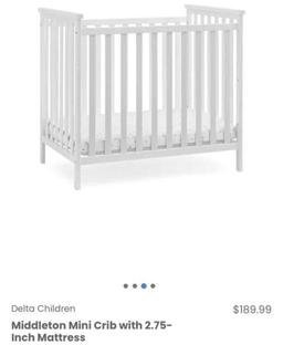 Delta Children Middleton Mini Crib with 2.75-Inch Mattress