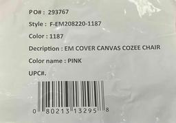 EM COVER CANVAS COZEE CHAIR 16 Pairs